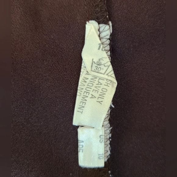 Jacques Vert‎ Brown Bead Embellished Zig Zag Blouse, Size 10 US - Picture 7 of 7